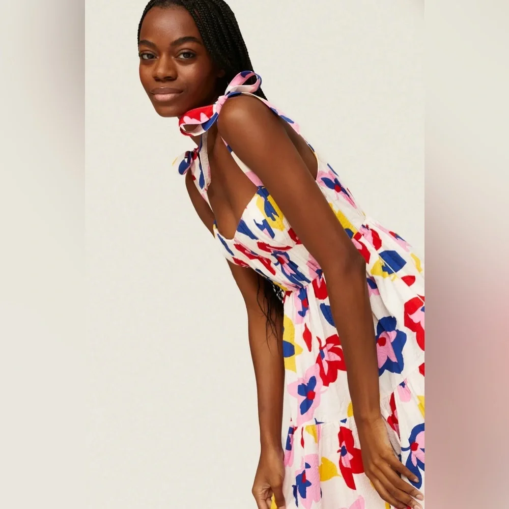 Kate Spade Summer Flowers Tiered Dress - Picture 3 of 12